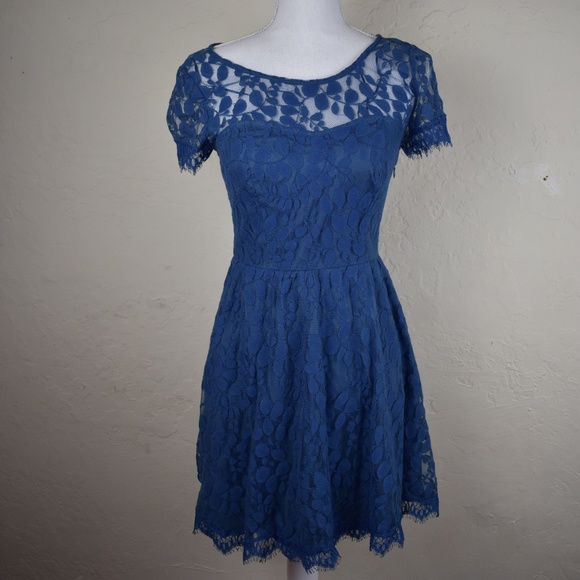 LC Lauren Conrad Dresses & Skirts - Blue Lace Dress LC Lauren Conrad
